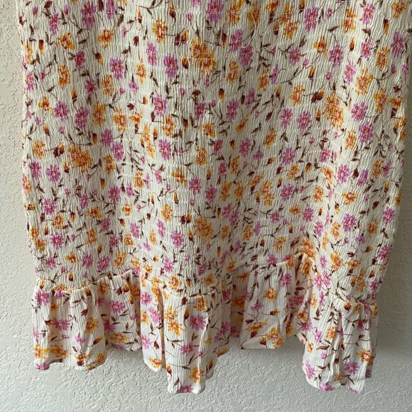 Lily Rose Babydoll Mini Dress XL Off-Shoulder Floral Smocked Cottagecore - Picture 7 of 13